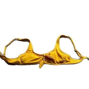 Xhilaration M yellow adjustable bikini top
